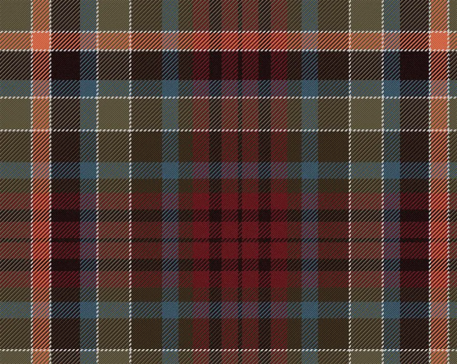 Gordon Red Muted Medium Weight 11oz Tartan Cloth