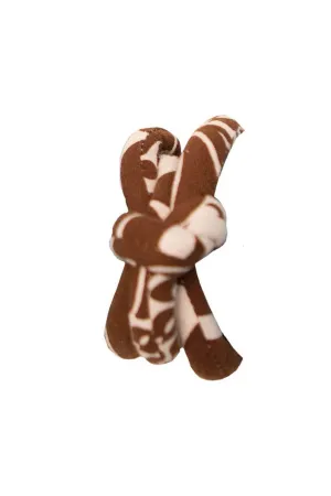 gracious chocolate brown printed cloth napkin rings