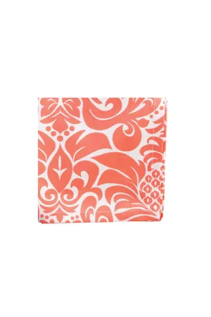gracious persimmon peach printed cloth cocktail napkins
