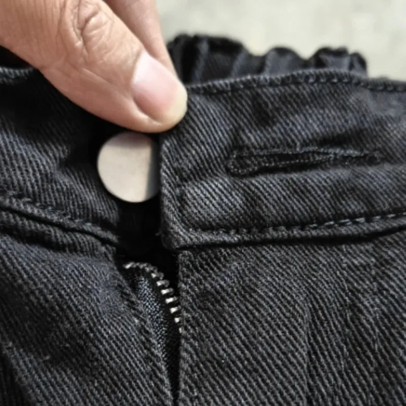 Graphic Jeans with Embroidered Stars
