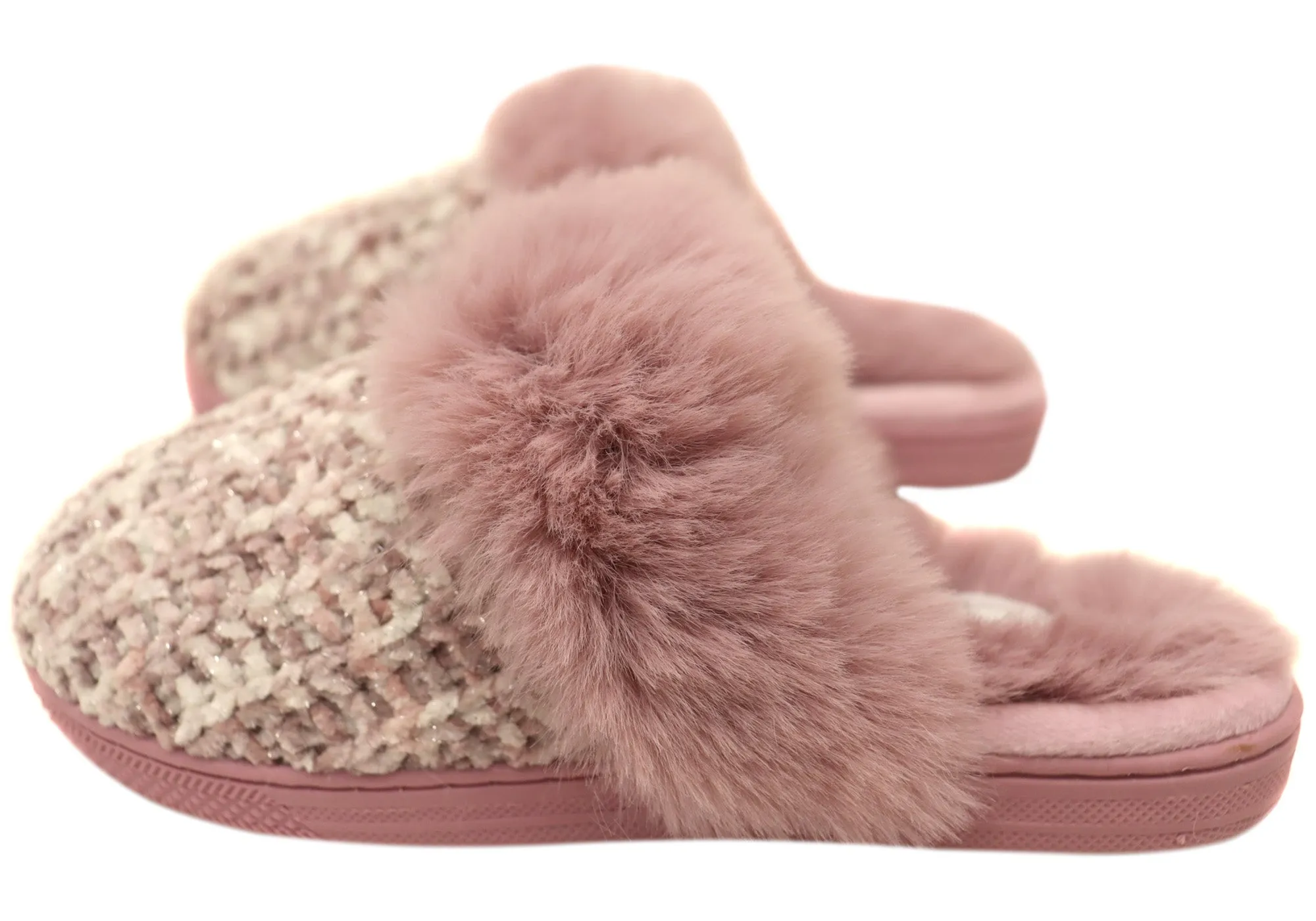 Grosby Marnie Womens Comfortable Open Back Slippers