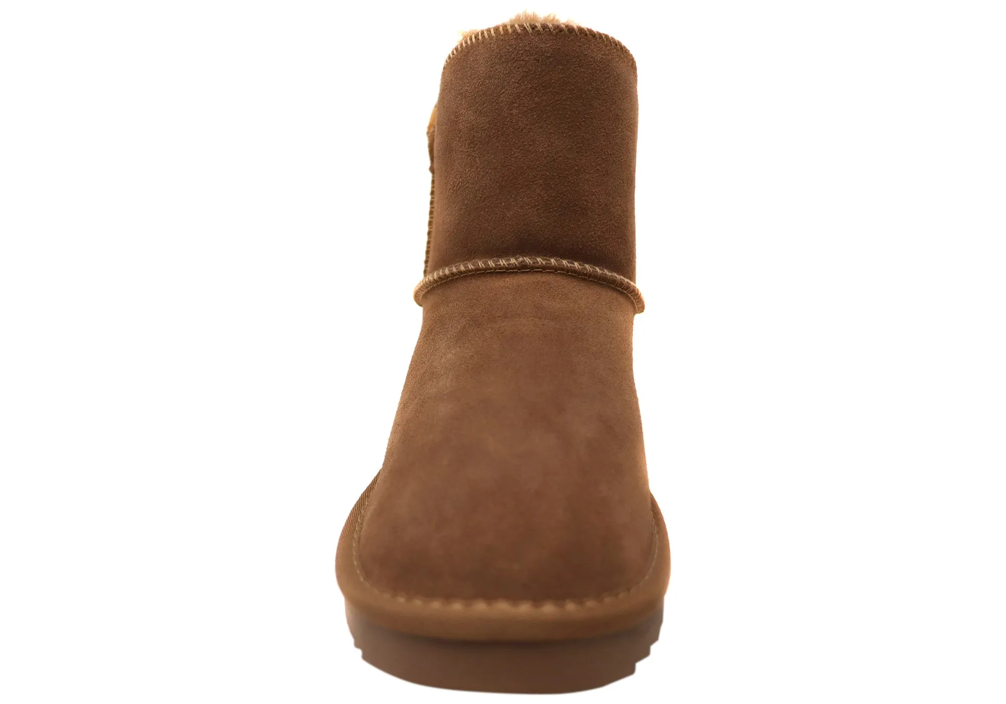 Grosby Nahil Womens Warm Comfortable Indoor Leather Boot Slippers