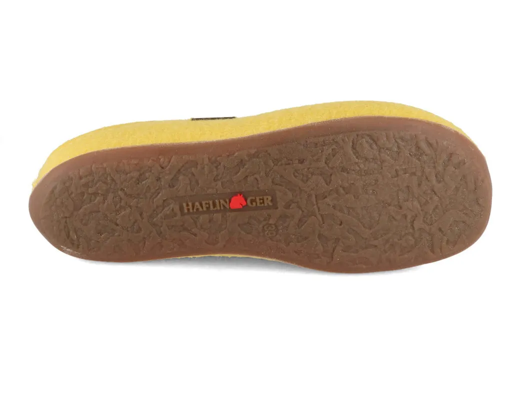 HAFLINGER Women Felt Slippers 'Everest Fundus', yellow