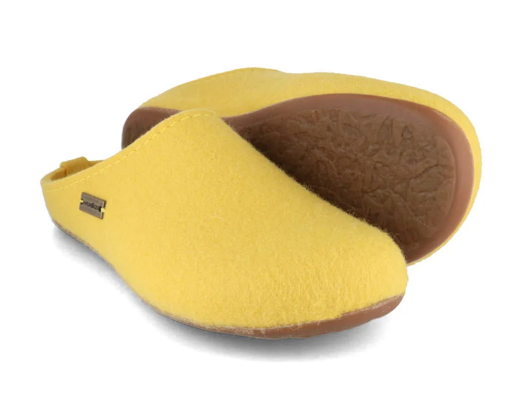 HAFLINGER Women Felt Slippers 'Everest Fundus', yellow