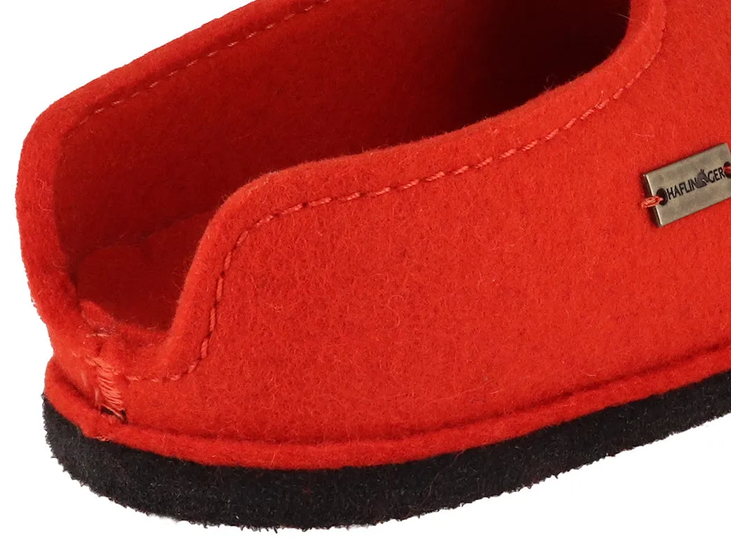 HAFLINGER Women Felt Slippers 'Flair Smily', orange