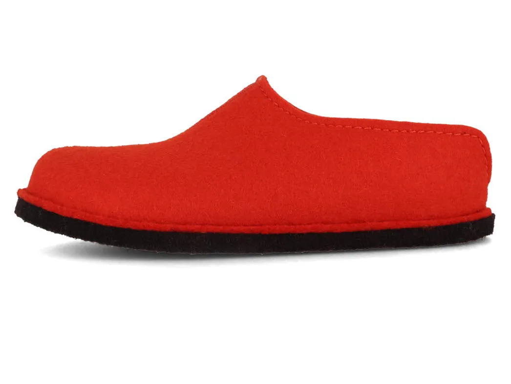 HAFLINGER Women Felt Slippers 'Flair Smily', orange
