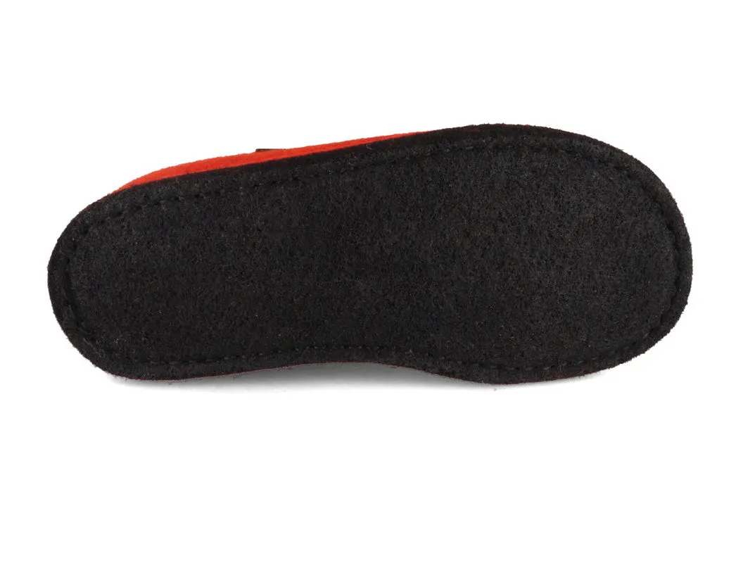 HAFLINGER Women Felt Slippers 'Flair Smily', orange