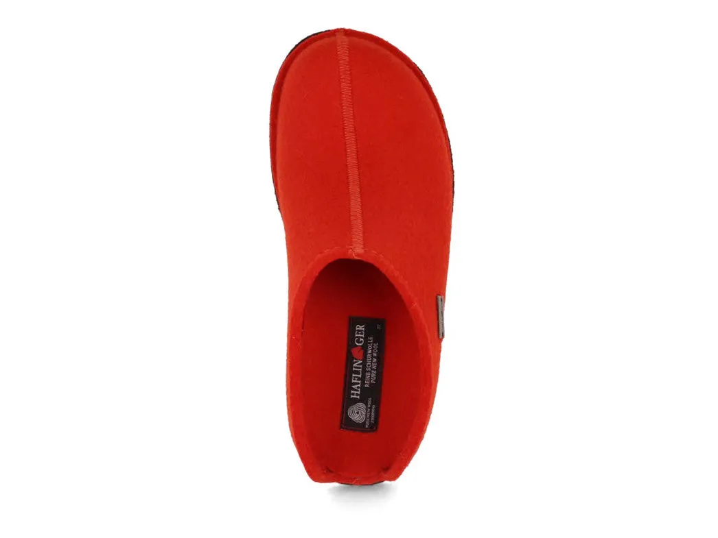 HAFLINGER Women Felt Slippers 'Flair Smily', orange