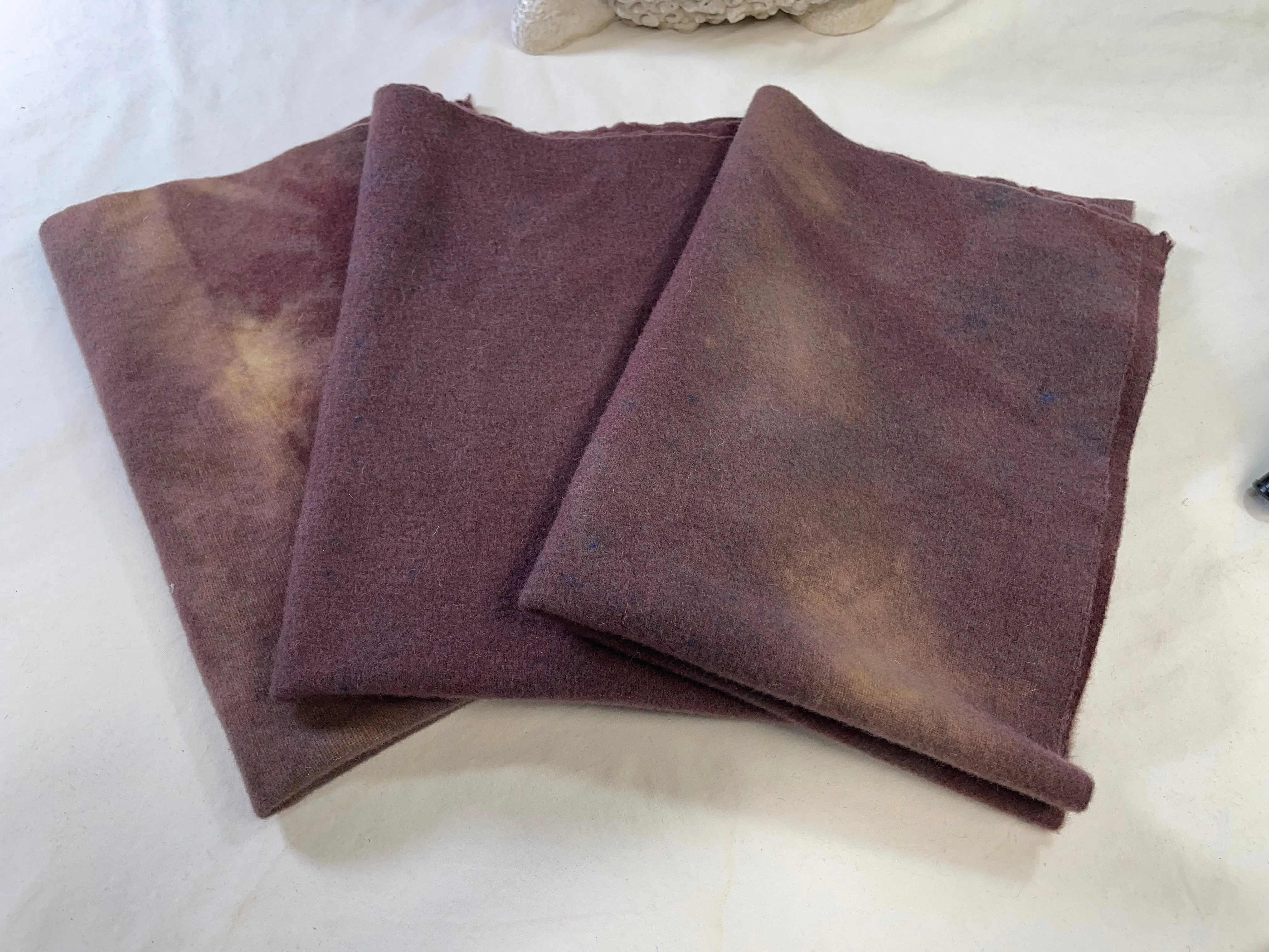 Hand-Dyed Wool Cloth - Shades of Bay of Fundy
