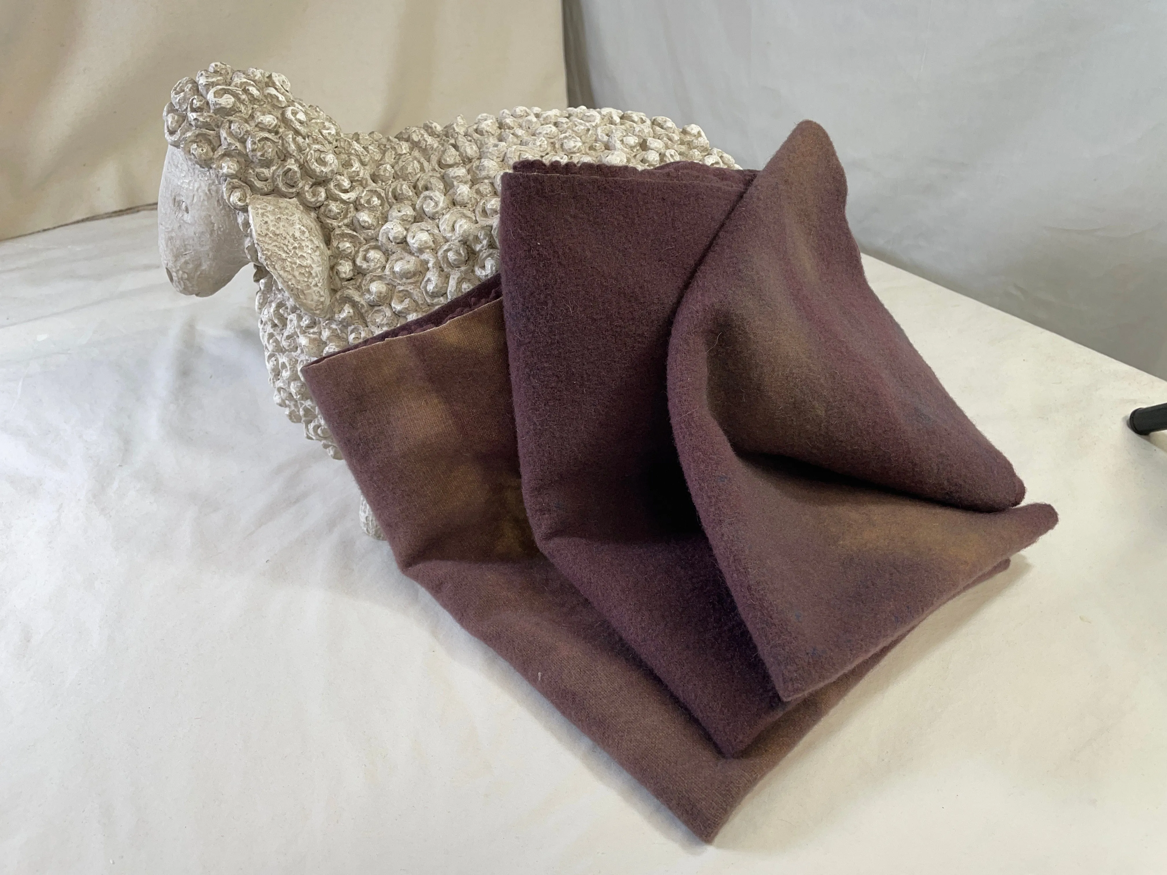 Hand-Dyed Wool Cloth - Shades of Bay of Fundy