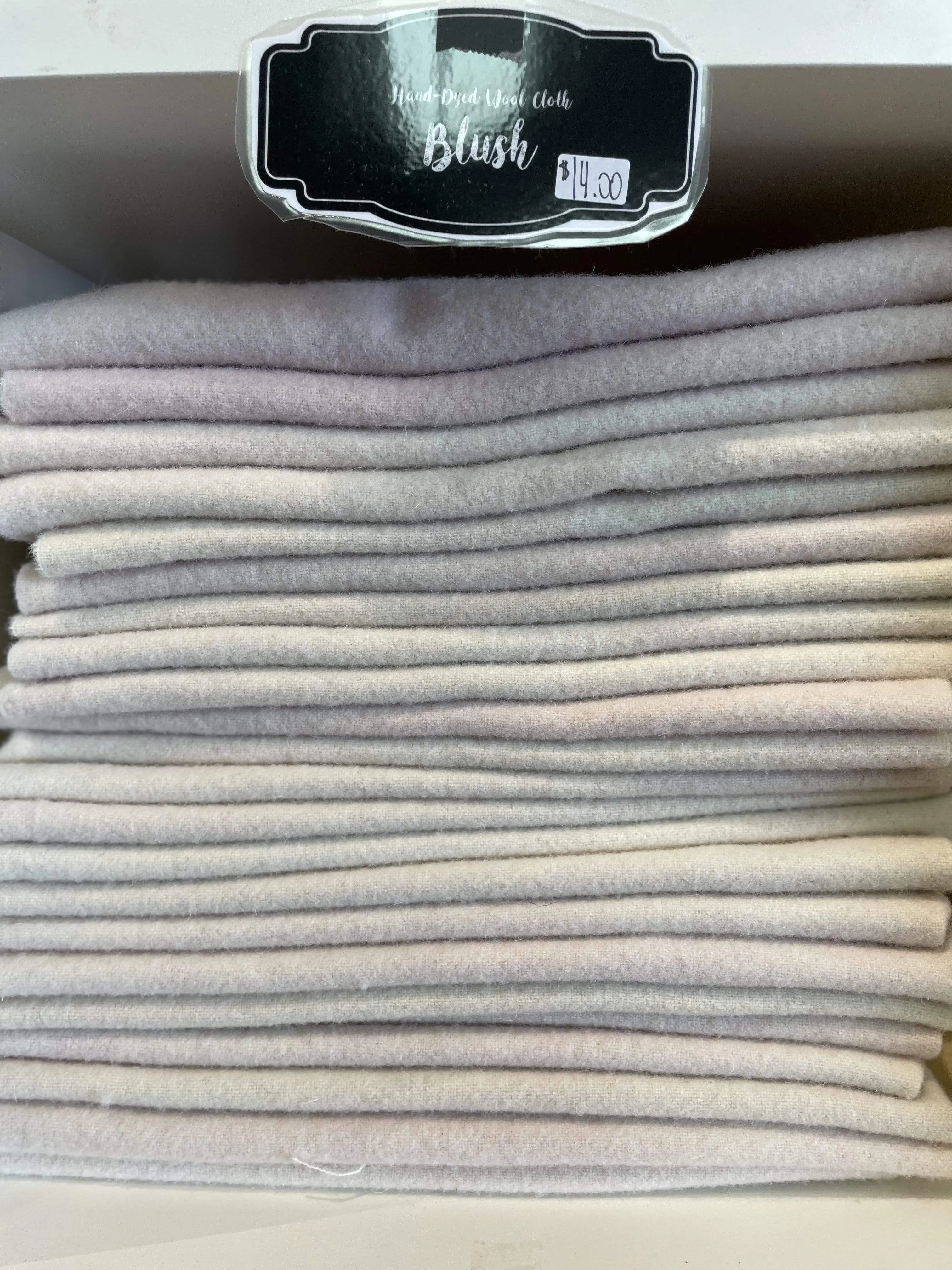 Hand-Dyed Wool Cloth - Shades of Blush