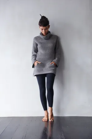 Hand-Knit Cashmere Turtle-Neck Sweater