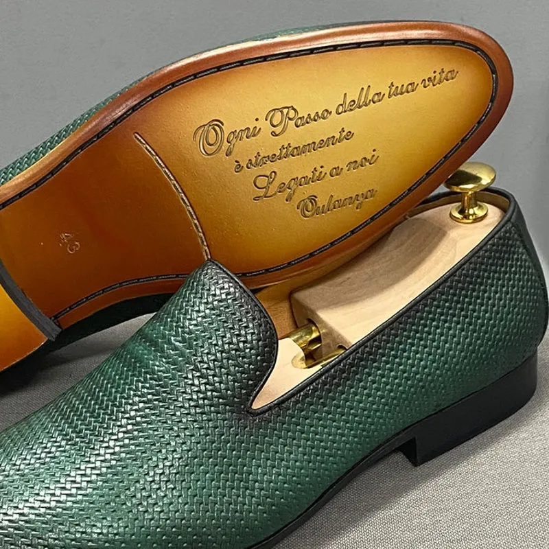 High Quality Print Leather Loafer