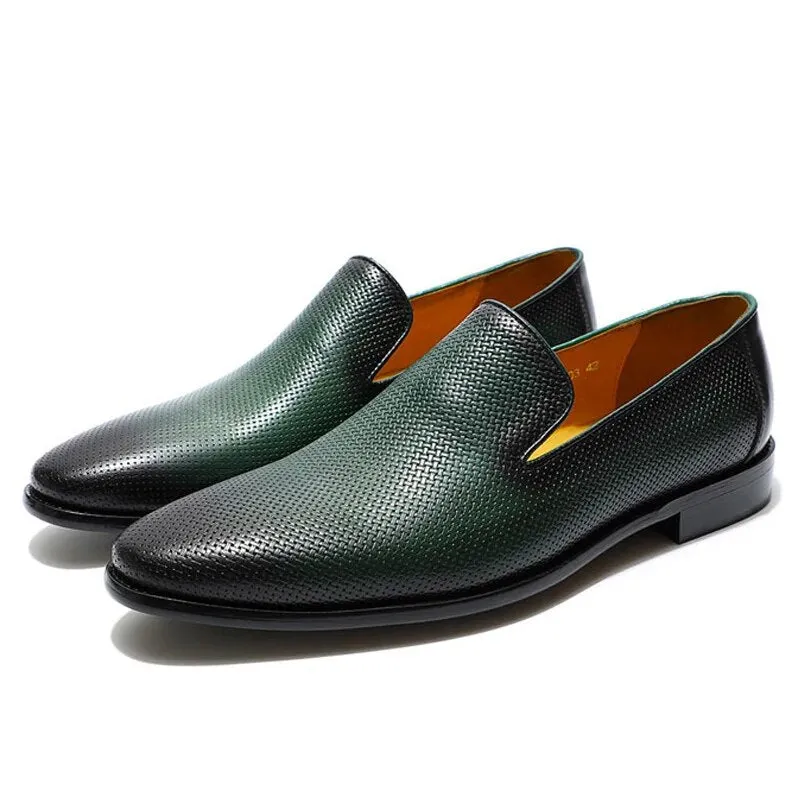 High Quality Print Leather Loafer
