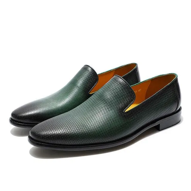 High Quality Print Leather Loafer