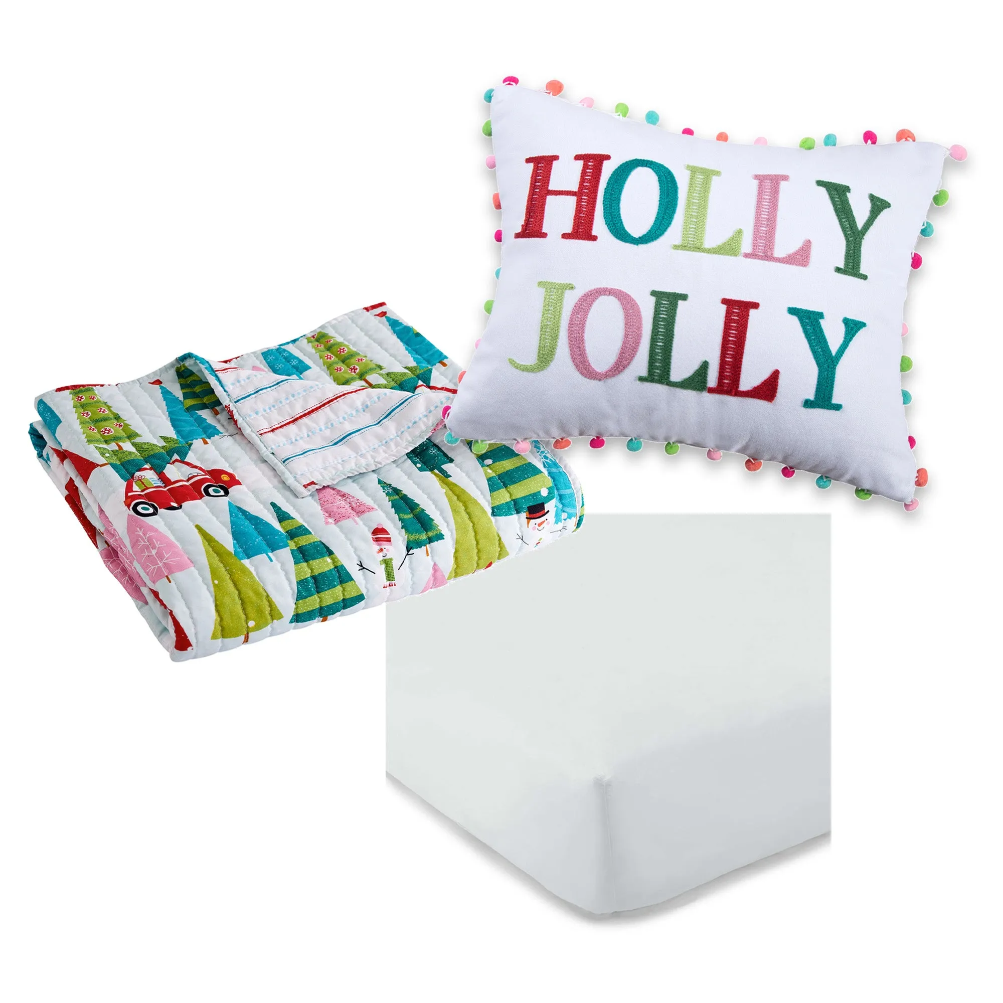 Holly Jolly 3-Piece Toddler Bedding Set