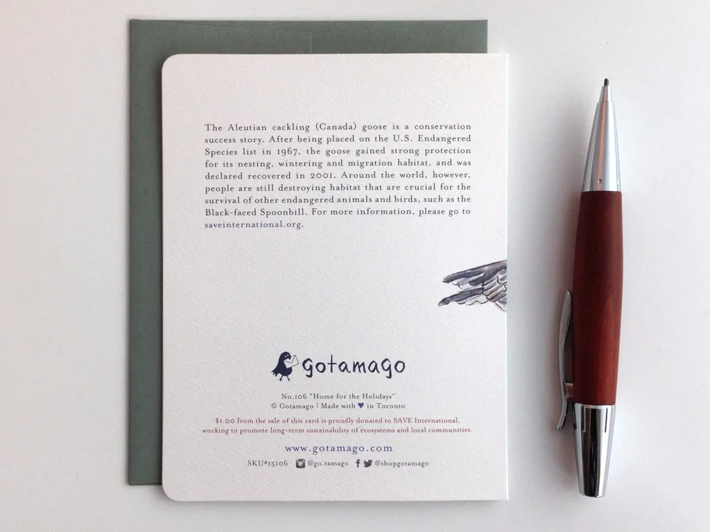 Home for the Holidays Goose Card
