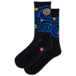 HOTSOX Women's Starry Night Active Crew Sock