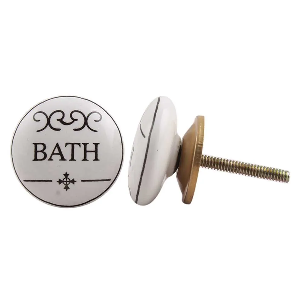 IndianShelf 8 Pieces Black Bath Flat Ceramic Drawer Knobs for Kitchen Cabinet Knobs Door Pulls Decorative Dresser Premium Kids