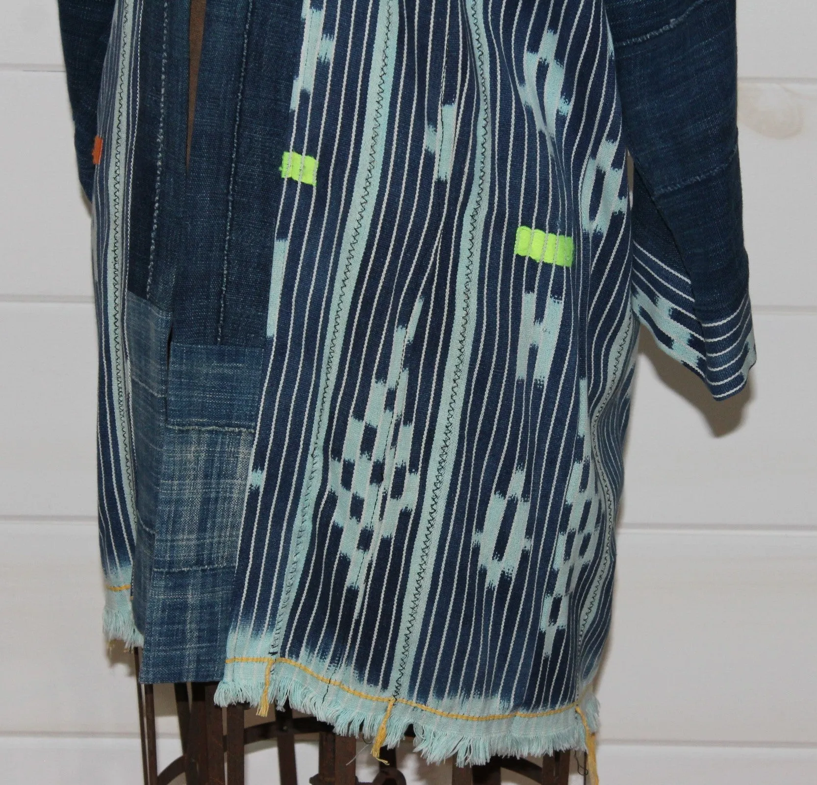 Indigo Ikat Duster