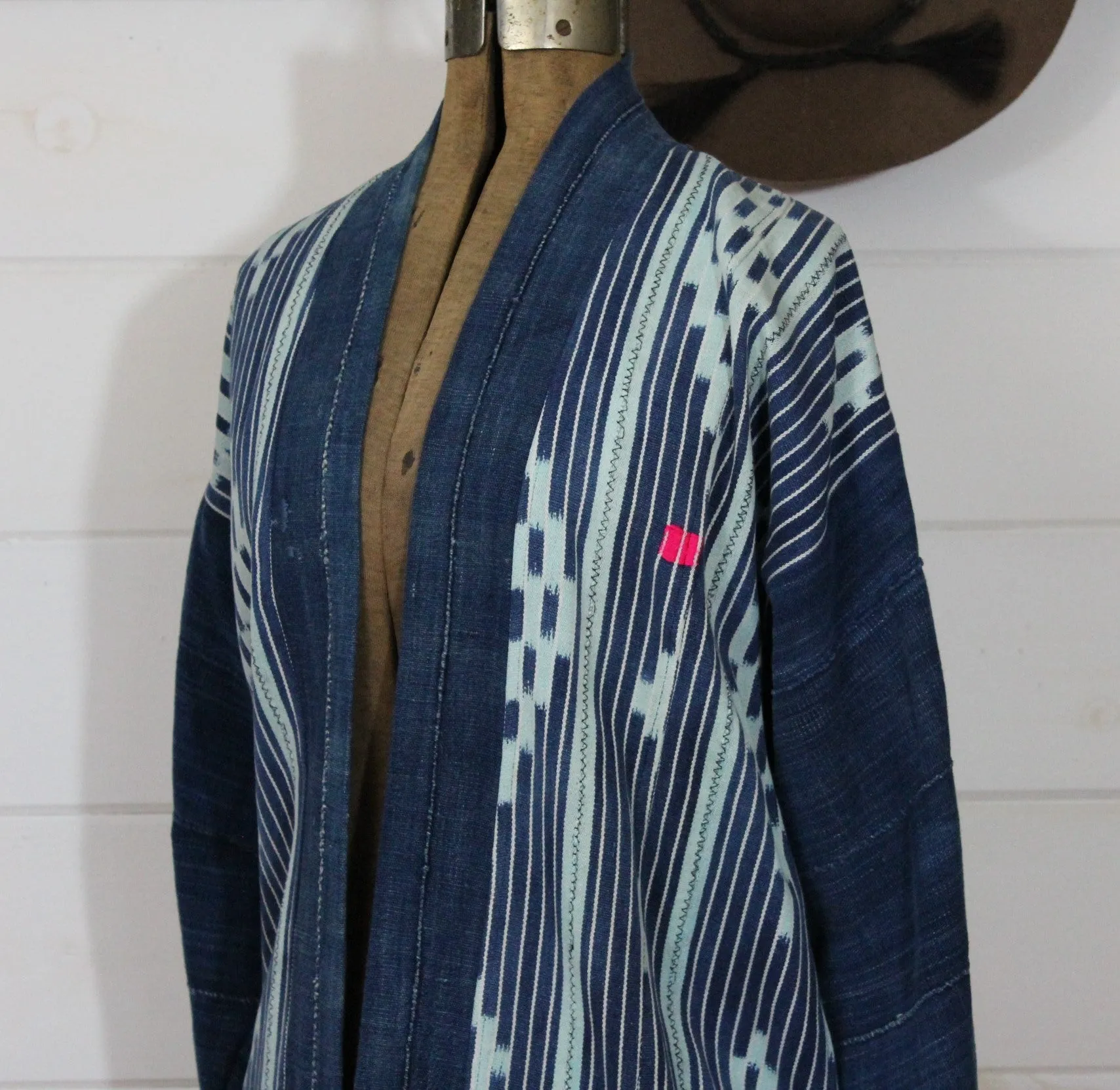Indigo Ikat Duster