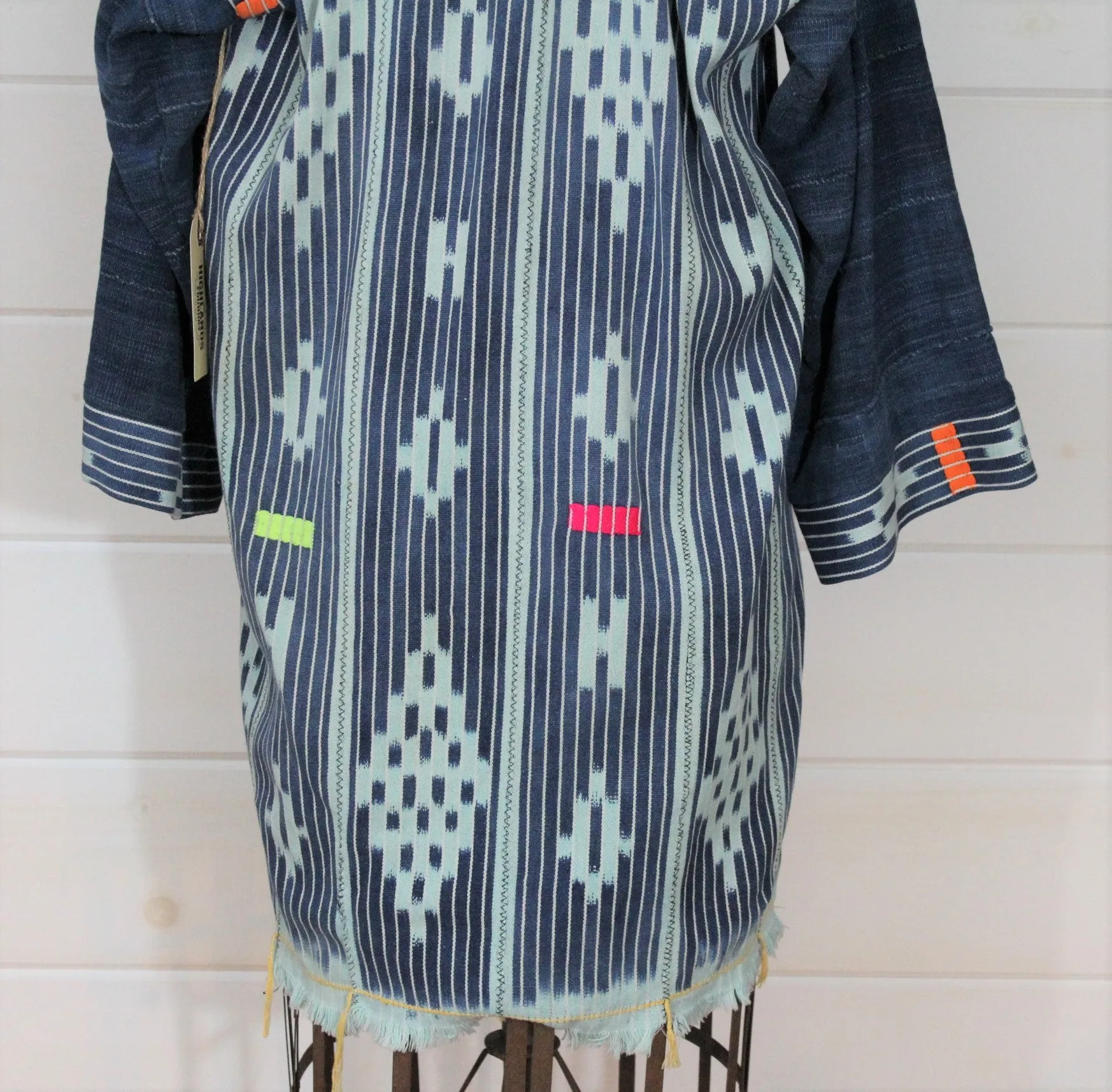 Indigo Ikat Duster