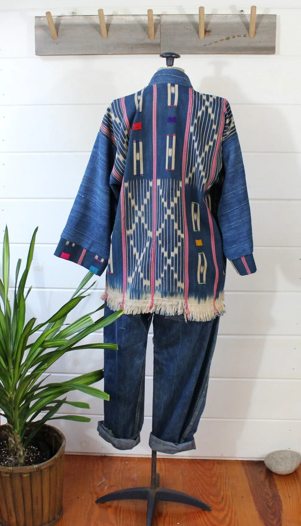 Indigo Ikat Haori Jacket