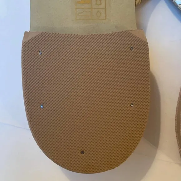 Jack Rogers Ro Flat Sandal Rattan Flip Flop Tan Brown Whip Stitch Leather NEW 11