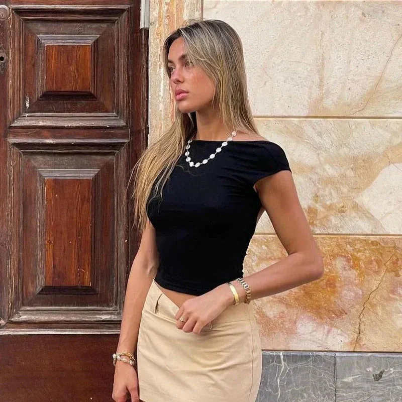 JazzHer Tenley Backless T-Shirt