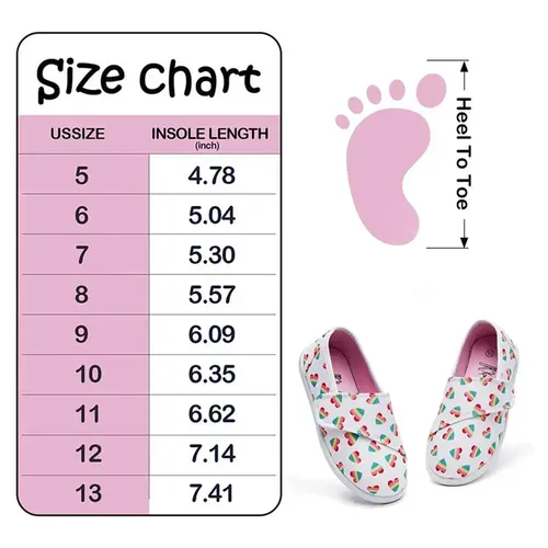Kids Loafer Flat Slip On Canvas Sneakers White Heart - KKOMFORME