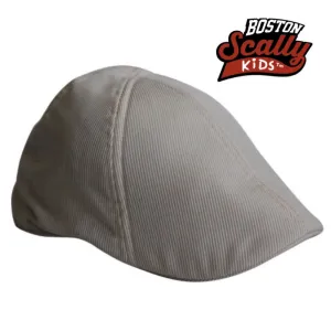 Kids The Seersucker Boston Scally Cap - Beige