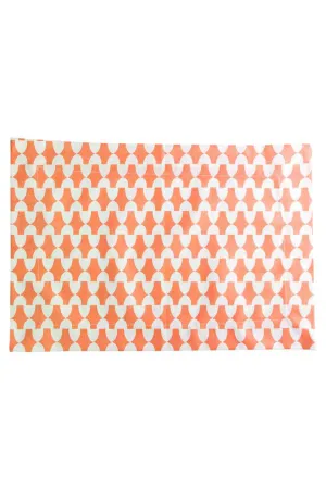 lantern persimmon peach printed cloth placemats