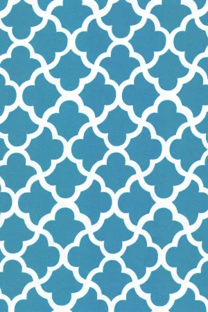 latticework ocean blue printed cloth guest towels