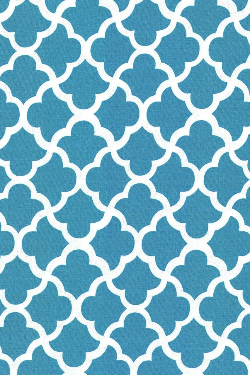 latticework ocean blue printed cloth guest towels