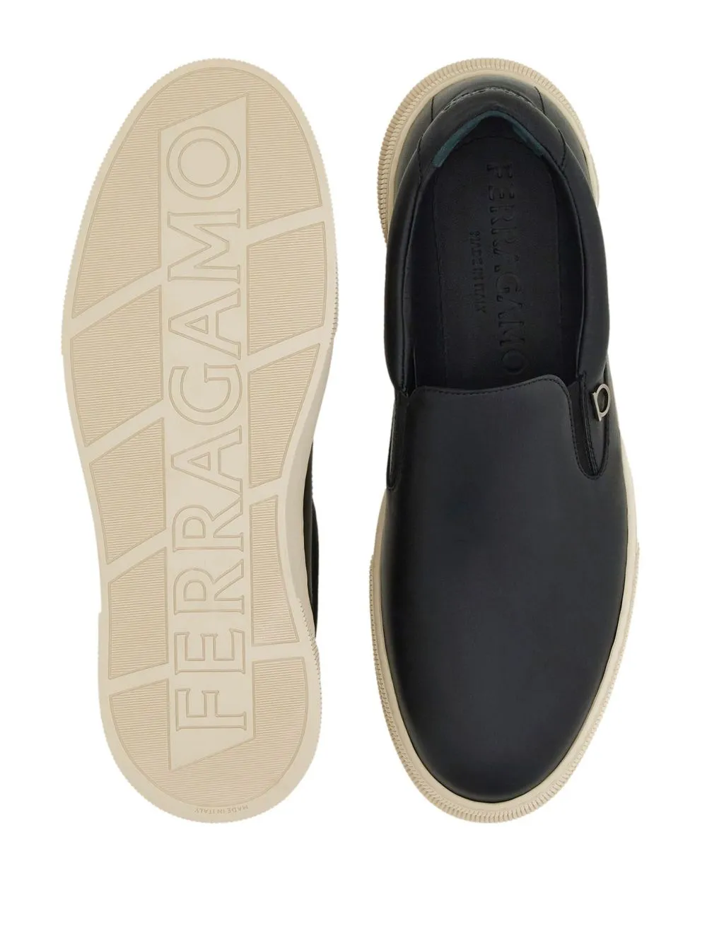 Leather slip on sneakers