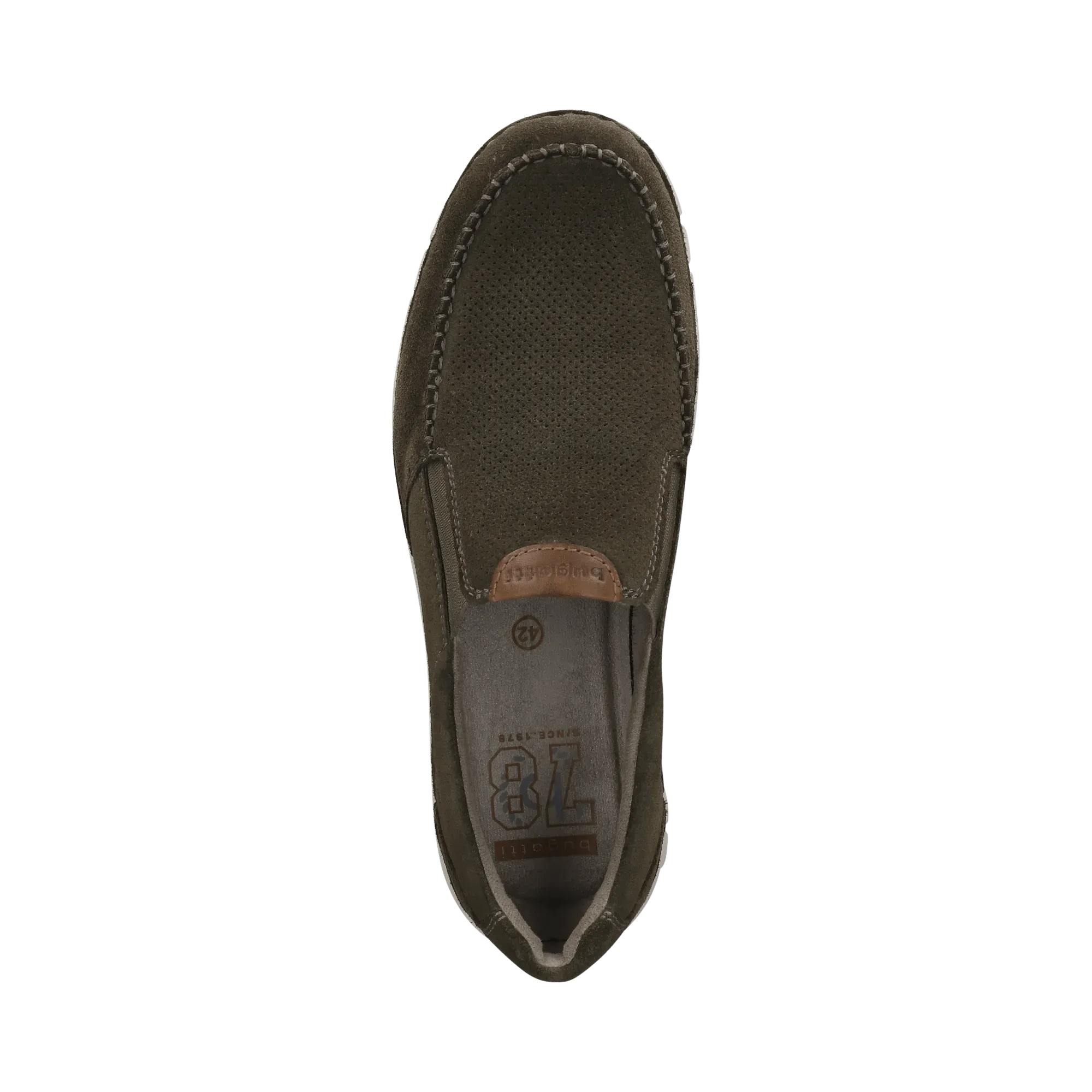 Leder Slip on dunkelgrau