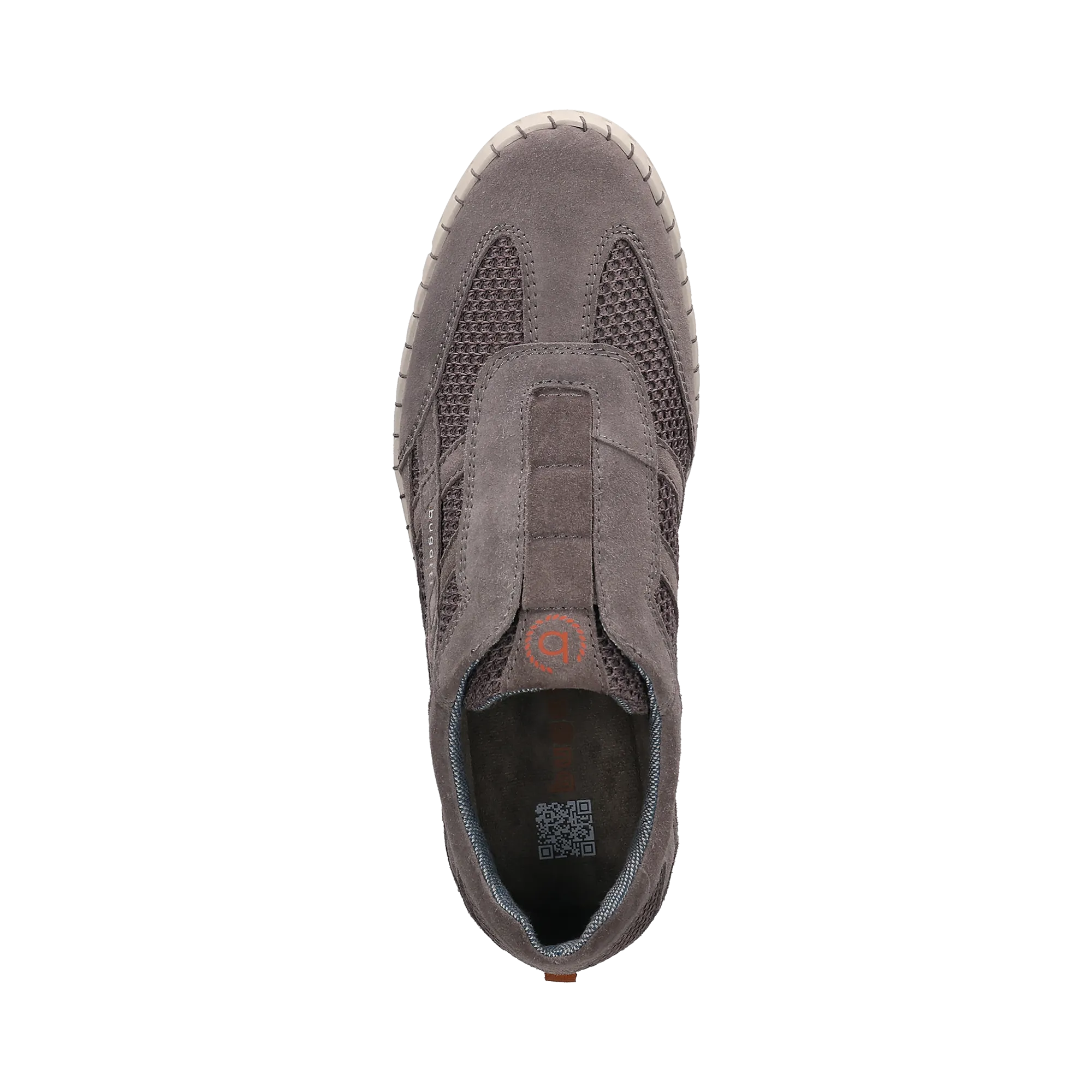 Leder Slip on grau
