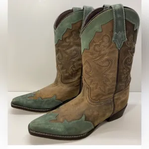 LIL ‘DURANGO Big Overlay Western Boots Big Kid Size 6 or Woman’s Size 8