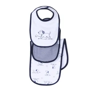 Little Me Puppy 2 Pc Bib   Burp Cloth