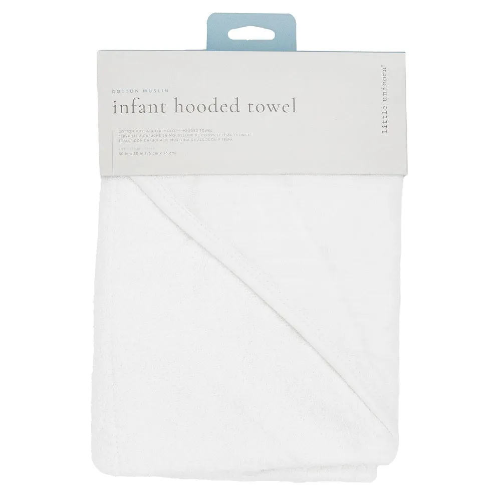 Little Unicorn Infant Hooded Towel (White)