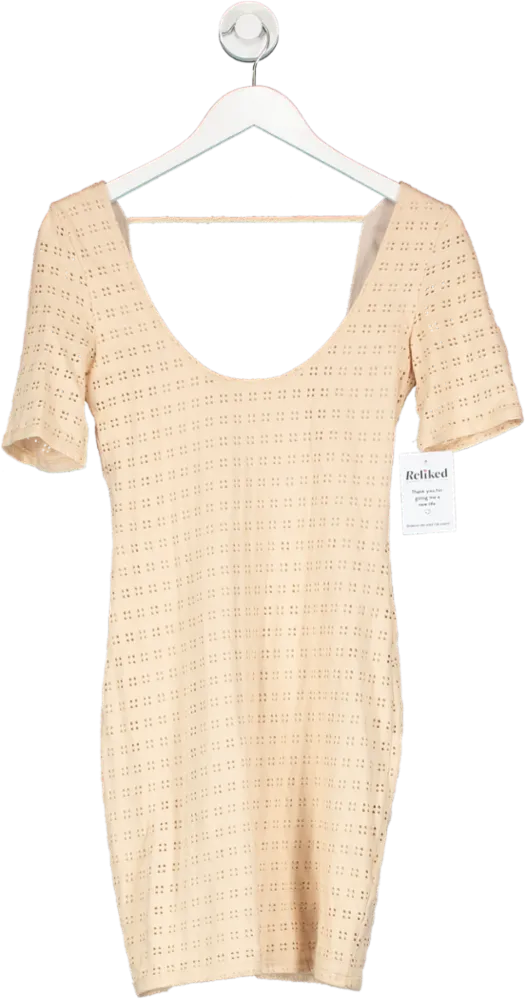 Lovers and Friends Beige Backless Mini Dress UK S