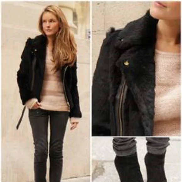 Maje pink mohair Crew neck Sweater