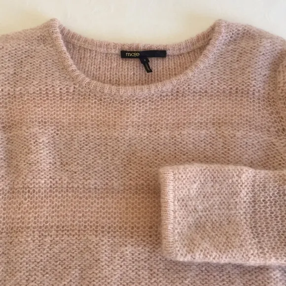 Maje pink mohair Crew neck Sweater