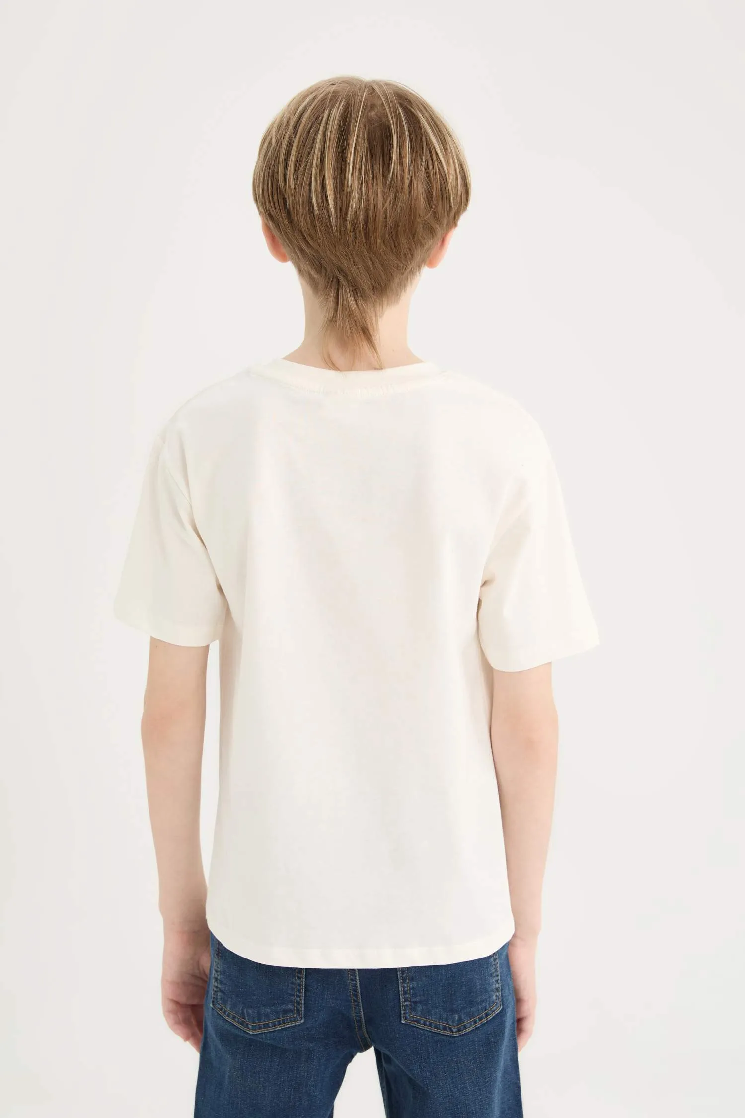 Men's Kids Bicycle Collar Printed Short Sleeve T-shirt