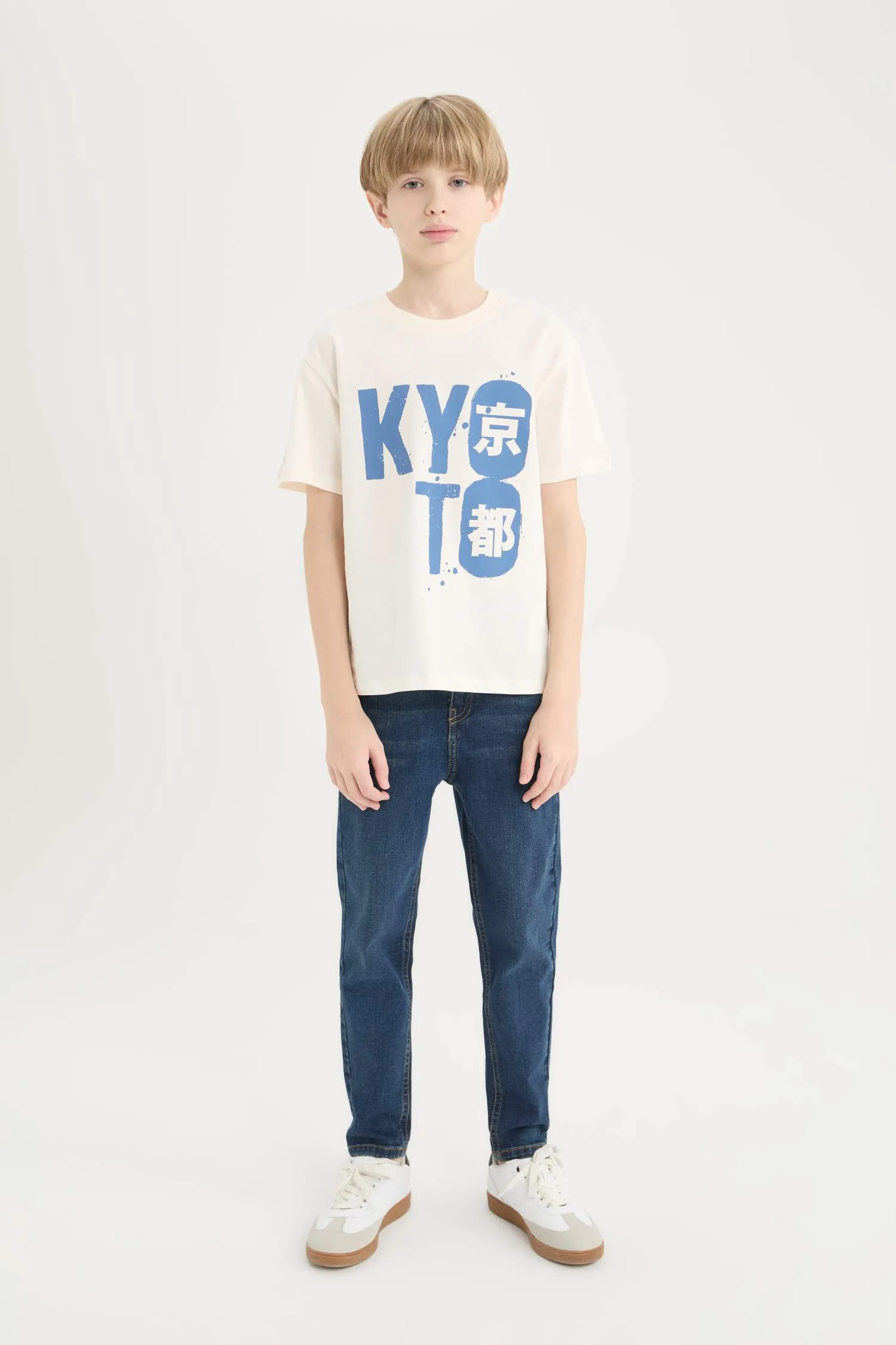 Men's Kids Bicycle Collar Printed Short Sleeve T-shirt