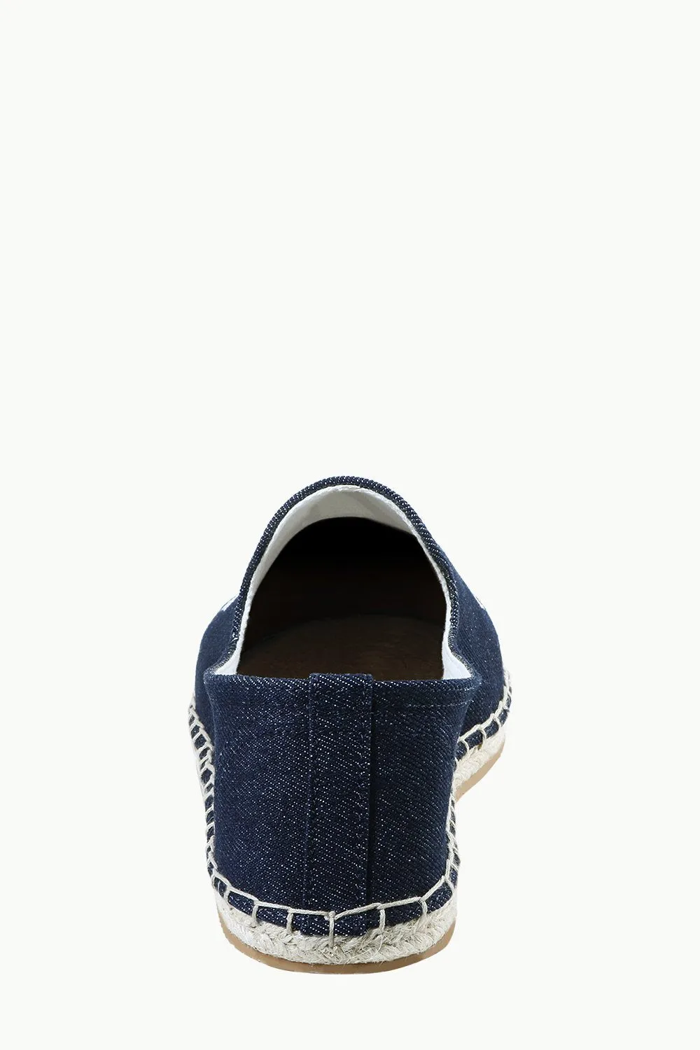 Mens Navy Denim Aztec Embroidered Espadrilles
