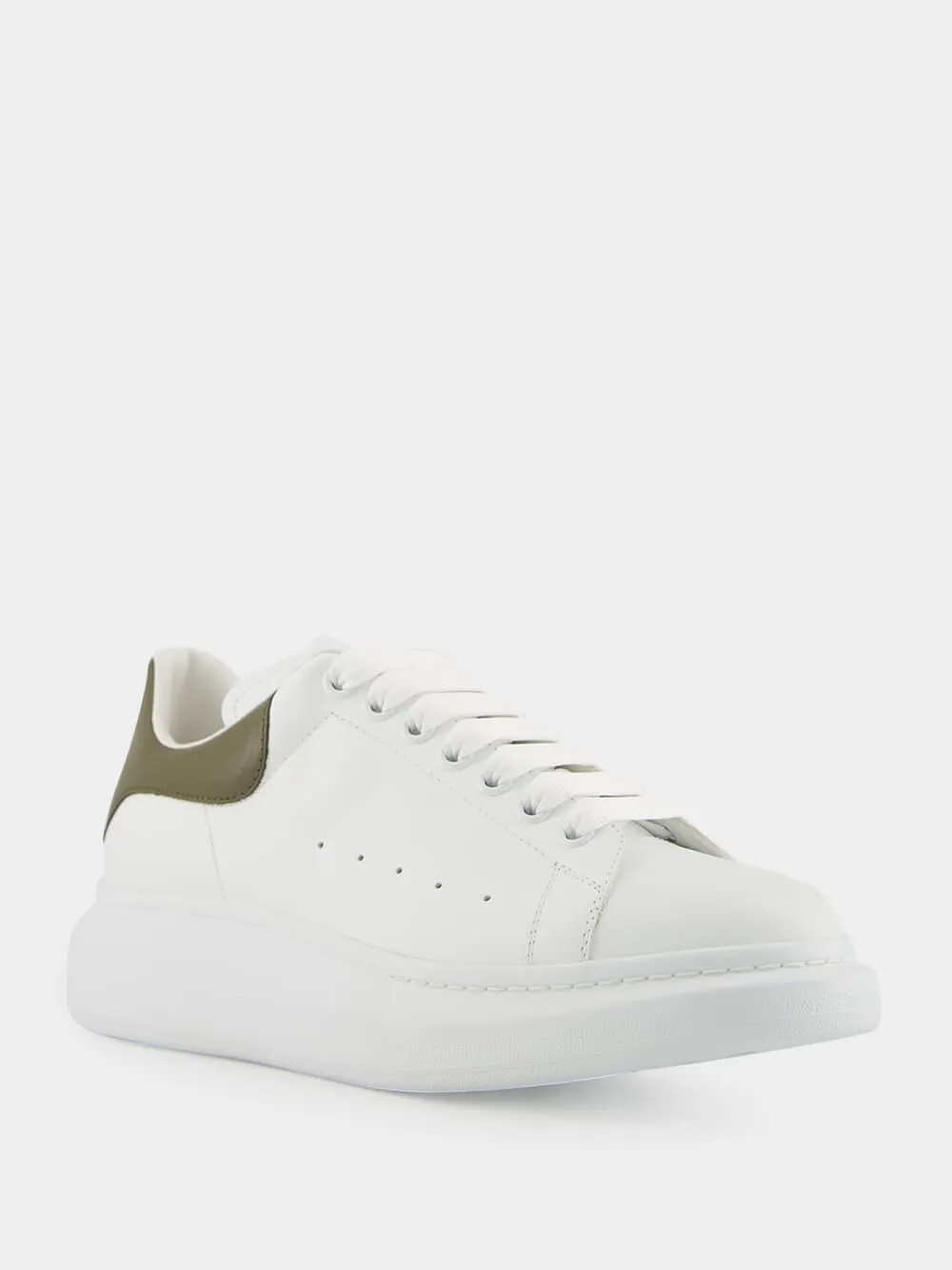 Men's White and Khaki Oversized Sneakers
