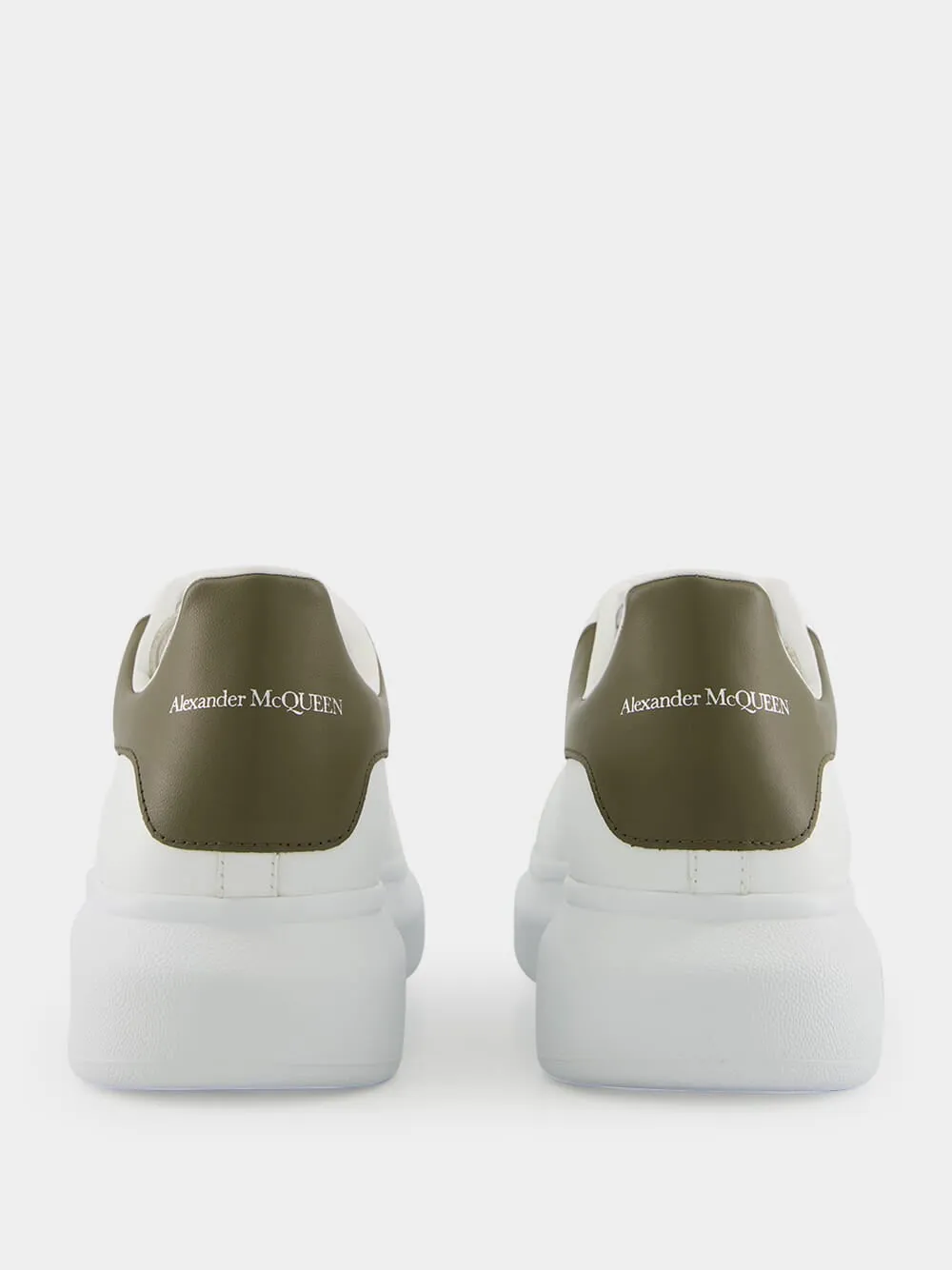 Men's White and Khaki Oversized Sneakers
