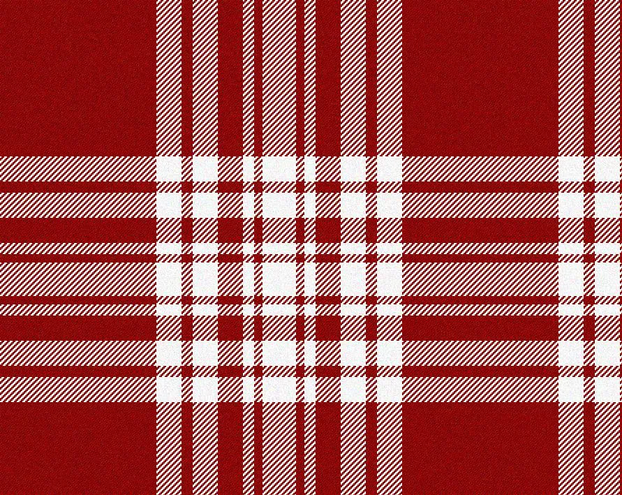 Menzies Red/White Modern Medium Weight 11oz Tartan Cloth