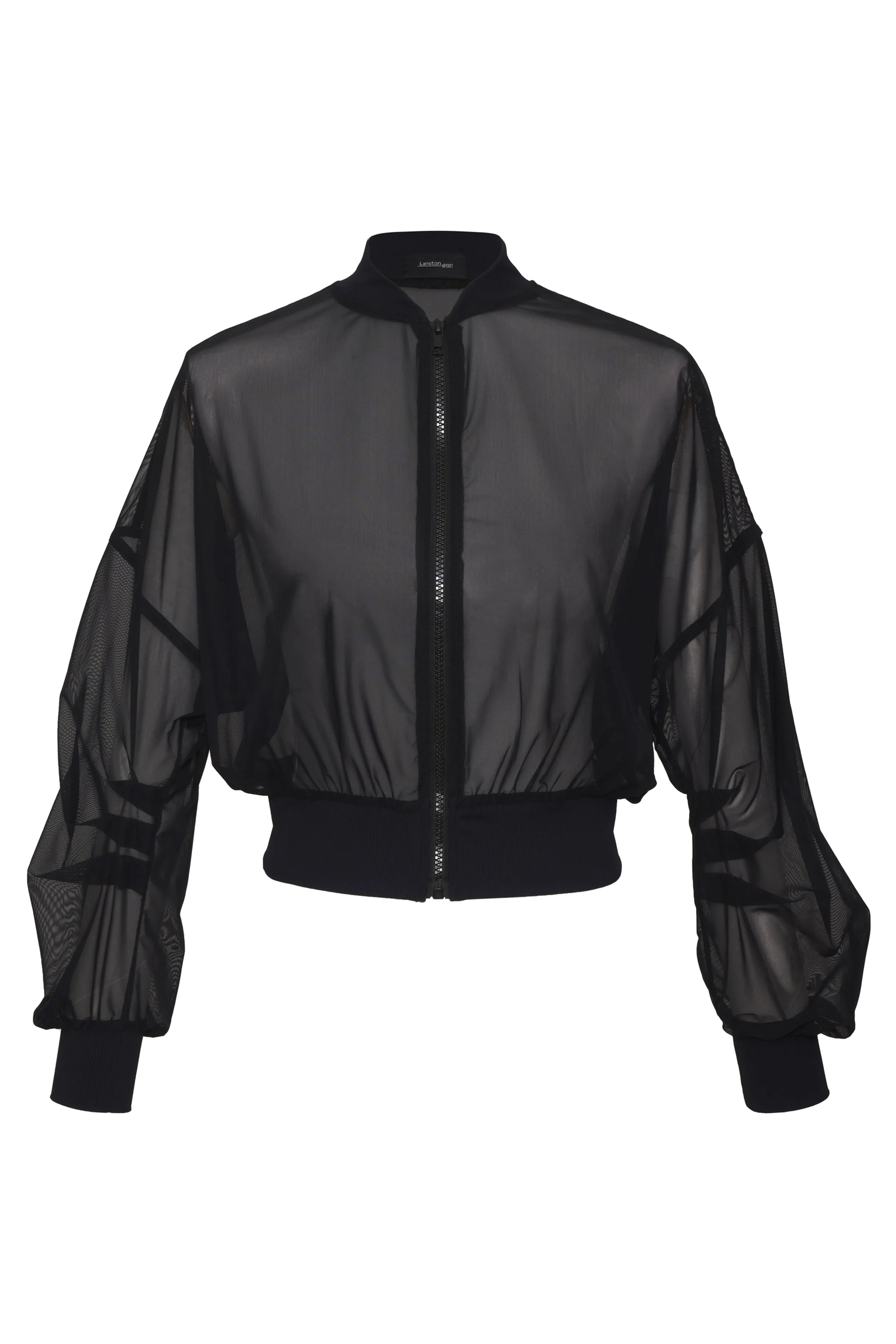Mesh Tuck Sleeve Bomber